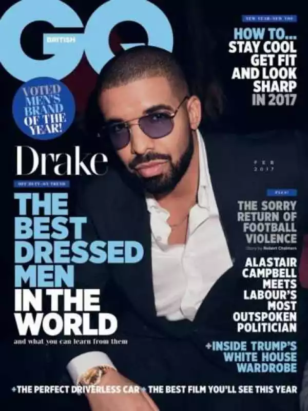 Drake Tops GQ Magazine’s List Of 50 Best-dressed Men For 2016